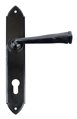Black Gothic Lever Espag. Lock Set