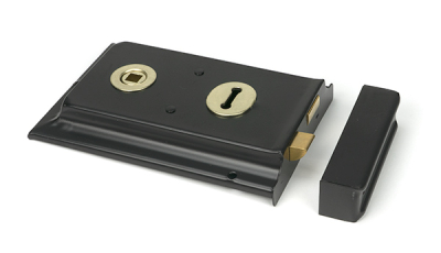 Black Rim Lock & Cast Iron Cover