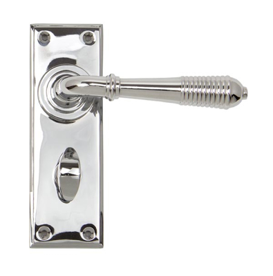 Polished Chrome Reeded Lever Bathroom Set