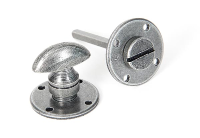 Pewter Patina Round Thumbturn Set