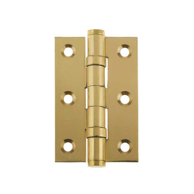 3Inch Ball Bearing Butt Hinge (Pair) - Polished Brass