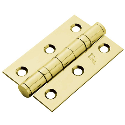 3Inch Fire Rated Ball Bearing Butt Hinge (Pair) - PVD Brass