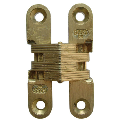 Soss Hinge 204, for 19-22mm Doors (Pair) - Brass Plated