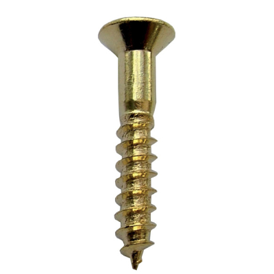 Carlisle 8 x 1Inch Pozi Screws - Brass (Pack of 12)