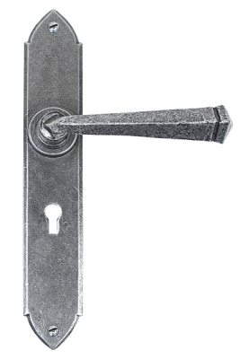 Pewter Patina Gothic Lever Lock Set