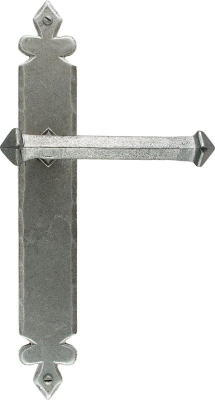 Pewter Patina Tudor Lever Latch Set