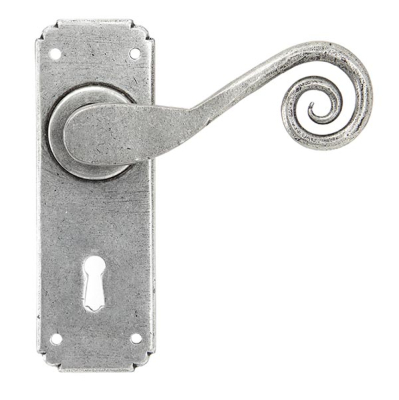 Pewter Patina Monkeytail Lever Lock Set