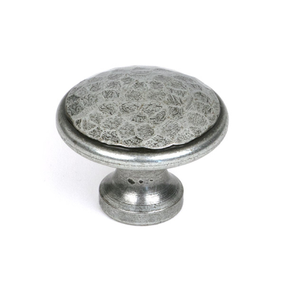 Pewter Patina Hammered Cabinet Knob