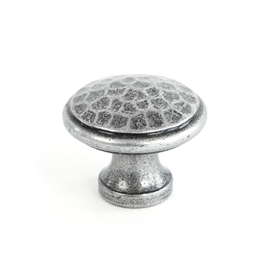 Pewter Patina Hammered Cabinet Knob