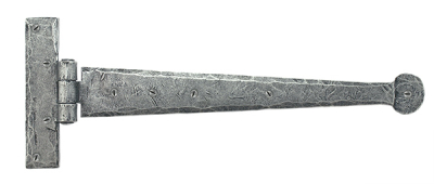 Pewter Patina Penny End T Hinge (pair)
