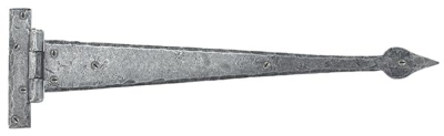 Pewter Patina Arrow Head T Hinge (pair)