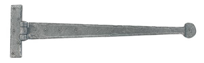 Pewter Patina Penny End T Hinge (pair)