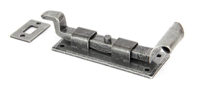 Pewter Patina Cranked Door Bolt
