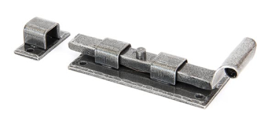 Pewter Patina Straight Door Bolt