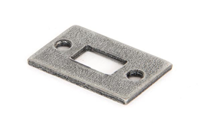 Pewter Patina Mortice Plate for Cranked Door Bolt