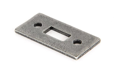Pewter Patina Mortice Plate for Cranked Door Bolt