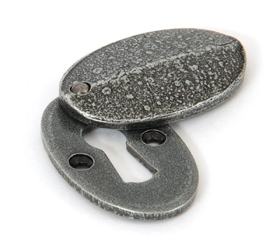 Pewter Patina Oval Escutcheon