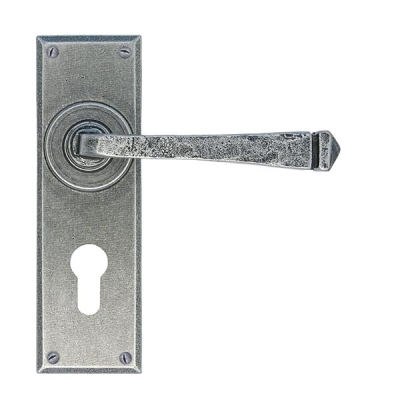 Pewter Patina Avon Lever Euro Lock Set