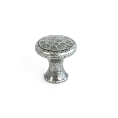 Pewter Patina Hammered Cabinet Knob