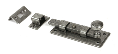 Pewter Patina Straight Knob Bolt