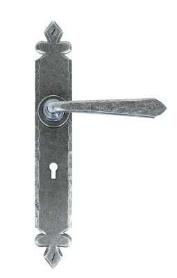 Pewter Patina Cromwell Lever Lock Set