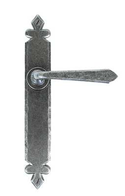 Pewter Patina Cromwell Lever Latch Set
