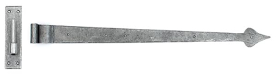 Pewter Patina Hook & Band Hinge - Cranked (pair)