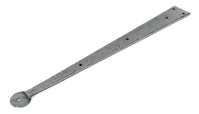Pewter Patina Penny End Hinge Front (pair)