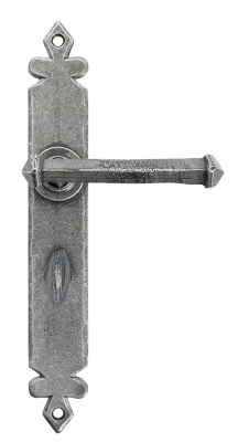 Pewter Patina Tudor Lever Bathroom Set