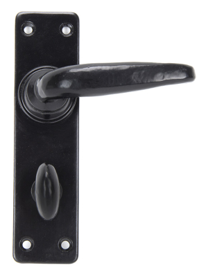 Black Smooth Lever Bathroom Set