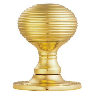 Queen Anne Rim Knob Set - Polished Brass