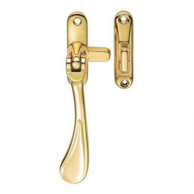 Carlisle Victorian Reversible Casement Fastener - Polished Brass