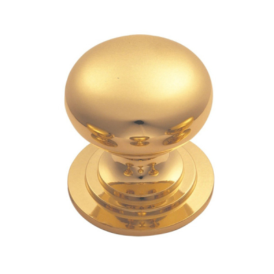 Carlisle Victorian Cupboard Knob 45mm - Polished Brass