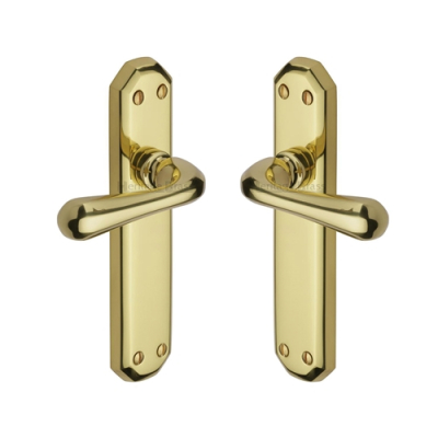 Eden Lever Latch Handle Set - Polished Brass