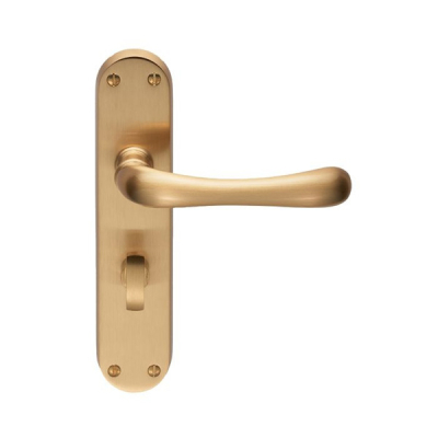 Ibra Lever Bathroom Handle Set - Satin Brass