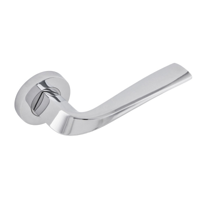 Insignia Lanza Lever Handle on Rose Set - Polished Chrome (Zinc)