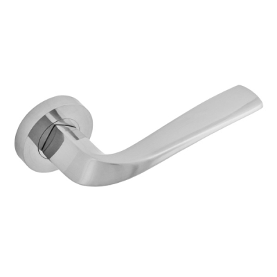 Insignia Lanza Lever Handle on Rose Set - Satin Nickel (Zinc)