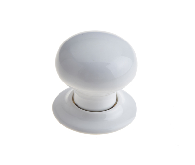 Porcelain Mortice Knob Set 60mm - White