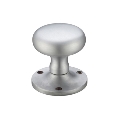 Victorian Mortice Knob Set 58mm - Satin Chrome