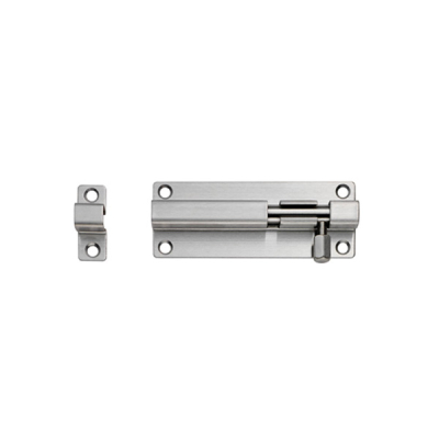 Carlisle Straight Barrel Bolt with 3 Keeps 8Inch - Satin Stainless Steel