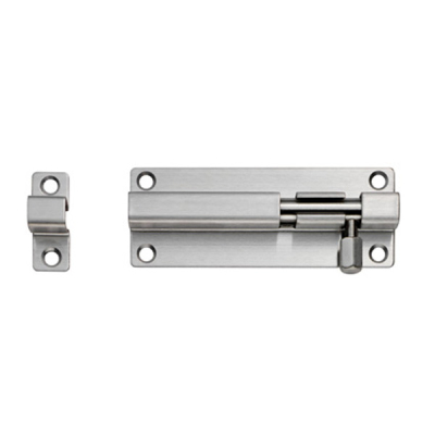 Carlisle Straight Barrel Bolt with 3 Keeps 6Inch - Satin Stainless Steel