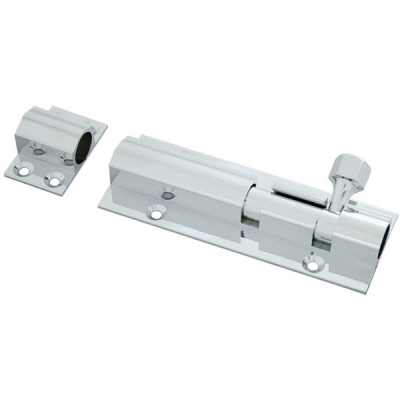 Frisco Straight Barrel Bolt 4Inch - Polished Chrome