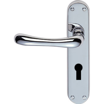Ibra Lever Lock Handle Set - Polished Chrome