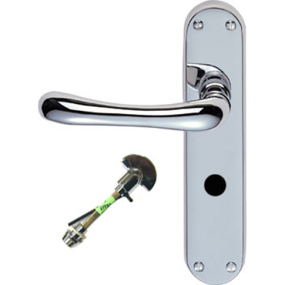 Ibra Lever Bathroom Handle Set - Polished Chrome