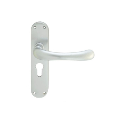 Ibra Lever Euro Lock Handle Set - Satin Chrome
