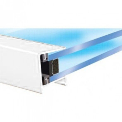 Exitex - Aluminium Roof End Closure for 20mm Glazing Units 2.1m - White