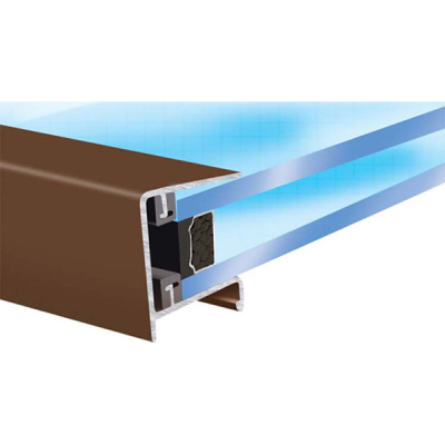 Exitex - Aluminium Roof End Closure for 35mm Glazing Units 2.1m - Brown