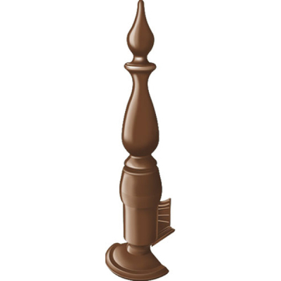 Exitex - UPVC Polymer Finial & Base - Brown