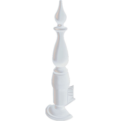 Exitex - UPVC Polymer Finial & Base - White