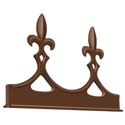 Exitex - Aluminium Fleur de Lys Crest - Brown